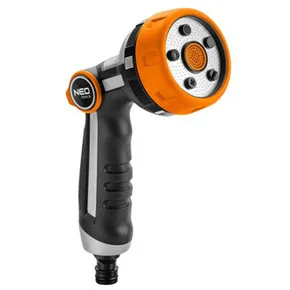 NEO TOOLS Pistolensprüher mit Stromregelung, 5 Funktionen, EIN/AUS mit Daumen, orange-schwarz