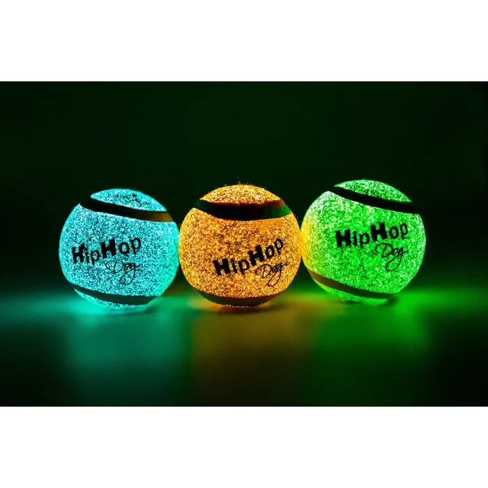 Hauptproduktbild Neonový ve tmě svítící tenis. míč 6,5 cm (3 ks/bal.) HIPHOP DOG