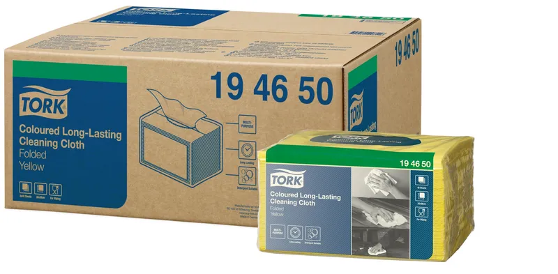 Hauptproduktbild Netkaná textílie Tork Premium ve skládané verzi - žlutá [40 ks]