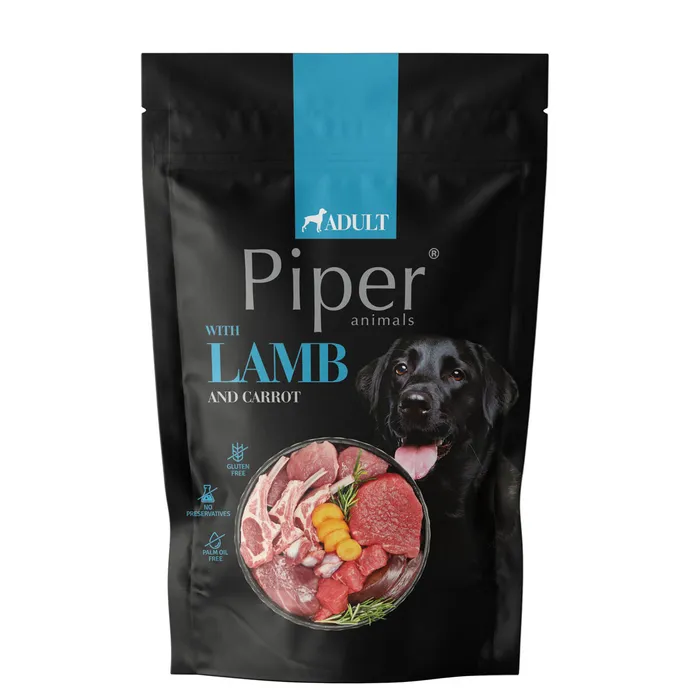 Hauptproduktbild NEW PIPER s jehněčím a mrkví, kapsička pro psy 500 g