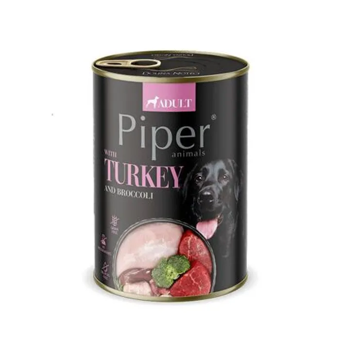 Hauptproduktbild NEW PIPER s krůtou a brokolicí, konzerva pro psy 400 g