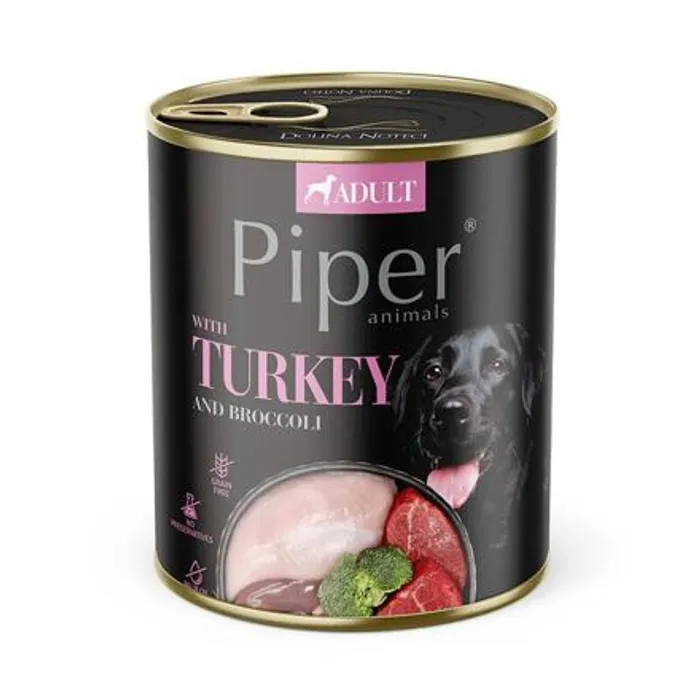 Hauptproduktbild NEW PIPER s krůtou a brokolicí, konzerva pro psy 800 g