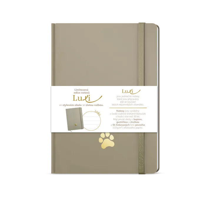 Hauptproduktbild Notes Luxi linky - A5 - lamino - moka