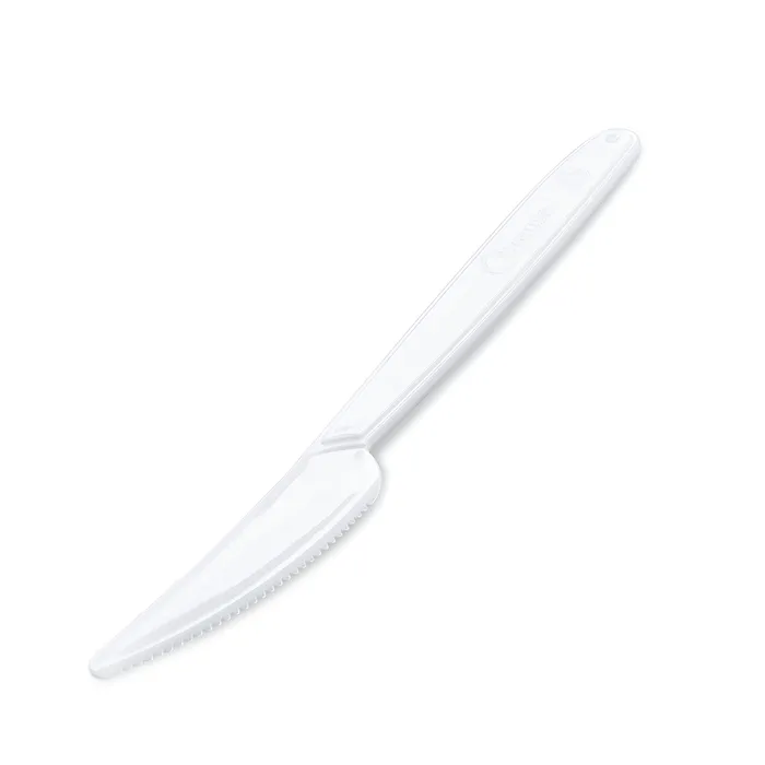 Hauptproduktbild Nůž (PP) znovu použitelný bílý 18,5cm [50 ks]