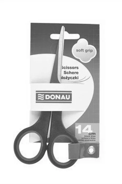 Hauptproduktbild Nůžky kancelářské, 14 cm, DONAU "Soft Grip", černo-modré