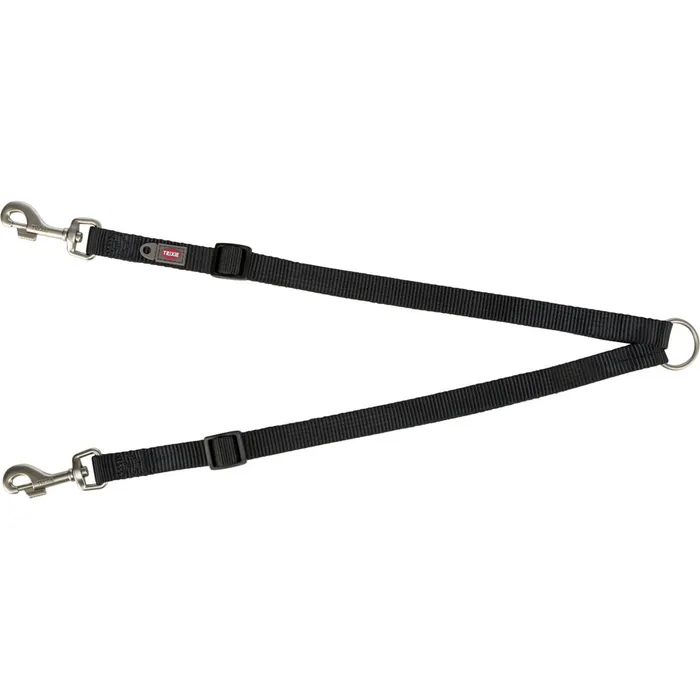 Hauptproduktbild Nylonová rozdvojka - pásky s karabinami 40-70 cm/15 mm, - černá