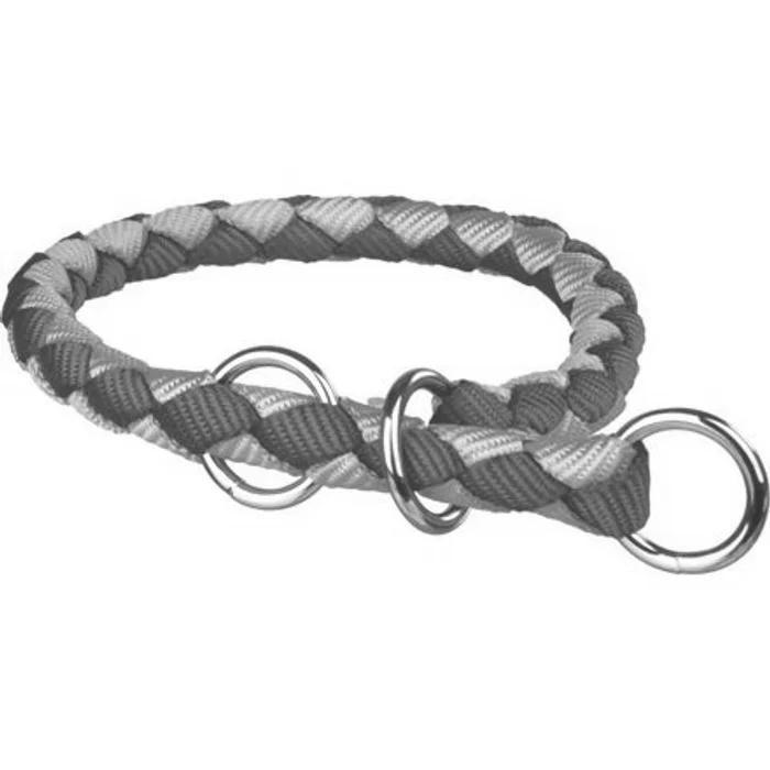 Hauptproduktbild Nylonový obojek kulatý CAVO - fialovo/stříbrná DOPRODEJ S:25-31cm/12mm