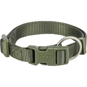 Nylonhalsband PREMIUM, olivgrün S-M: 30-45 cm / 15 mm