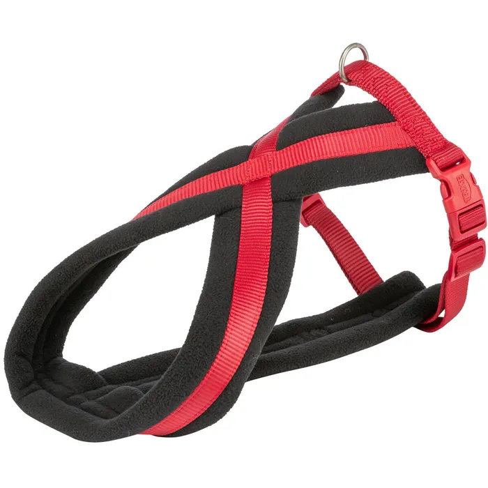 Hauptproduktbild Nylonový postroj PREMIUM podšitý - červená M:hruď:45-80cm/25mm