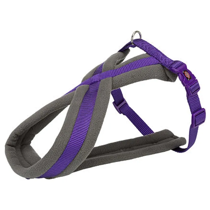 Hauptproduktbild Nylonový postroj PREMIUM podšitý - fialový L-XL:hruď:70-110cm/25mm