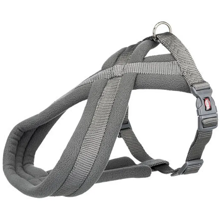 Hauptproduktbild Nylonový postroj PREMIUM podšitý - grafit L-XL:hruď:70-110cm/25mm