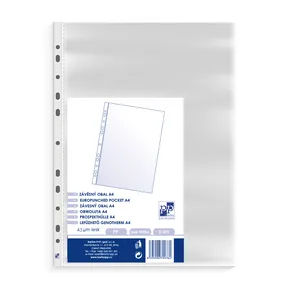 Eurocover A4 PP glänzend Euroscharnier, glänzend, 45mic. [100 Stück]