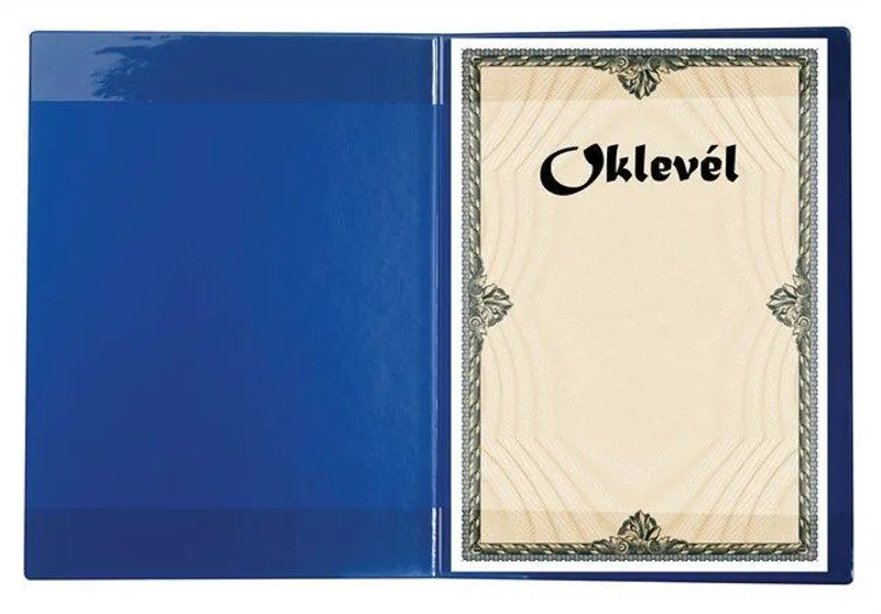 Hauptproduktbild Obal na certifikáty plyšový, A4, VICTORIA, modrý