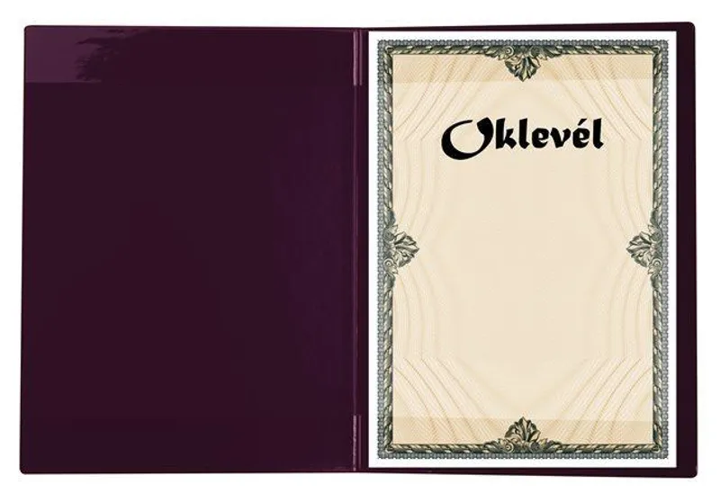 Hauptproduktbild Obal na certifikáty plyšový, A4, VICTORIA, vínový