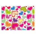 PP-Verpackung mit Druckknopf, A4, Love Hearts