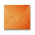 Clairefontaine-Umschlag, 165 x 165 mm, dunkel. orange, 20 Stk