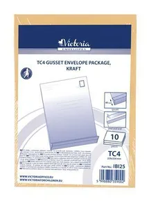 Briefumschlag, TC4, selbstklebend, 40 mm dick, 10er-Pack, VICTORIA, braun