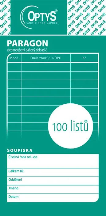 Hauptproduktbild Obchodní paragon, 100 listů 1070