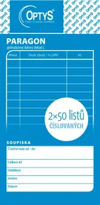 Obchodní paragon, číslovaný, 2 x 50 listů 1092