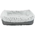 Weiteres Produktbild Rechteckiges Bett HARVEY, Langhaarplüsch/Wildleder, grau 80 x 65 cm