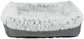 Weiteres Produktbild Rechteckiges Bett HARVEY, Langhaarplüsch/Wildleder, grau 80 x 65 cm