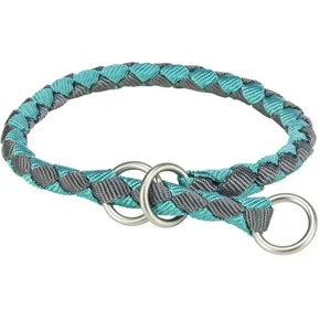 Obojek CAVO kulatý polostahovací, aqua/grafit S: 30-36cm/ o12mm