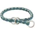 CAVO Rundhalsband halbgeschnallt, petrol/salbei XS-S: 25-31cm / o12mm