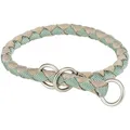 CAVO Rundhalsband halbgeschnallt, salbeigrün/sand S: 30-36 cm / o12 mm