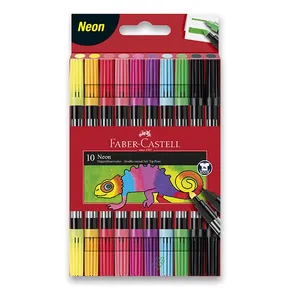 Faber-Castell Neon Double-Sided Kindermarkierer, 10 Farben