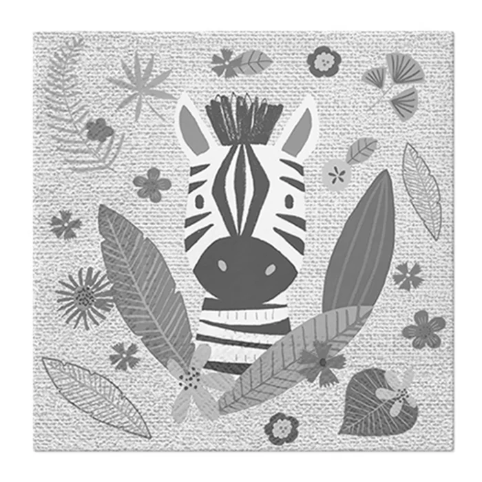 Hauptproduktbild Obrúsky PAW L 33x33cm Jungle Friends