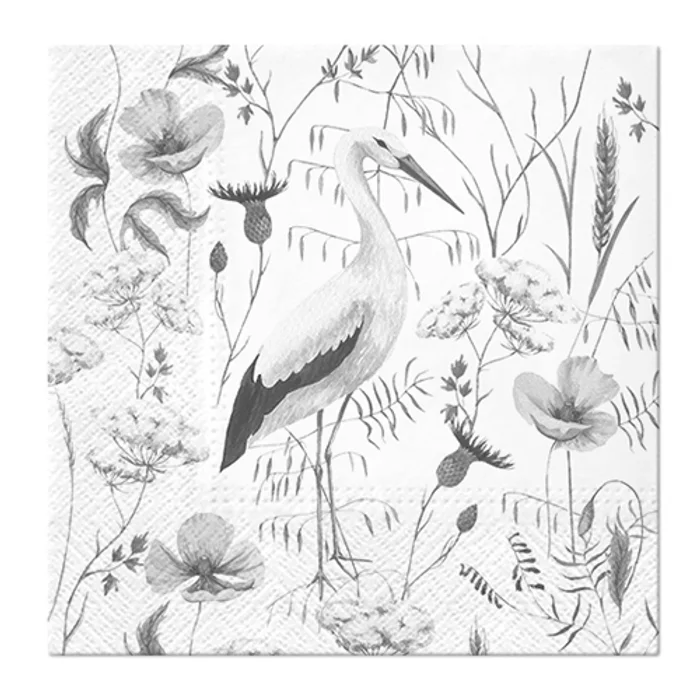 Hauptproduktbild Obrúsky PAW L 33x33cm Stork in Grassland