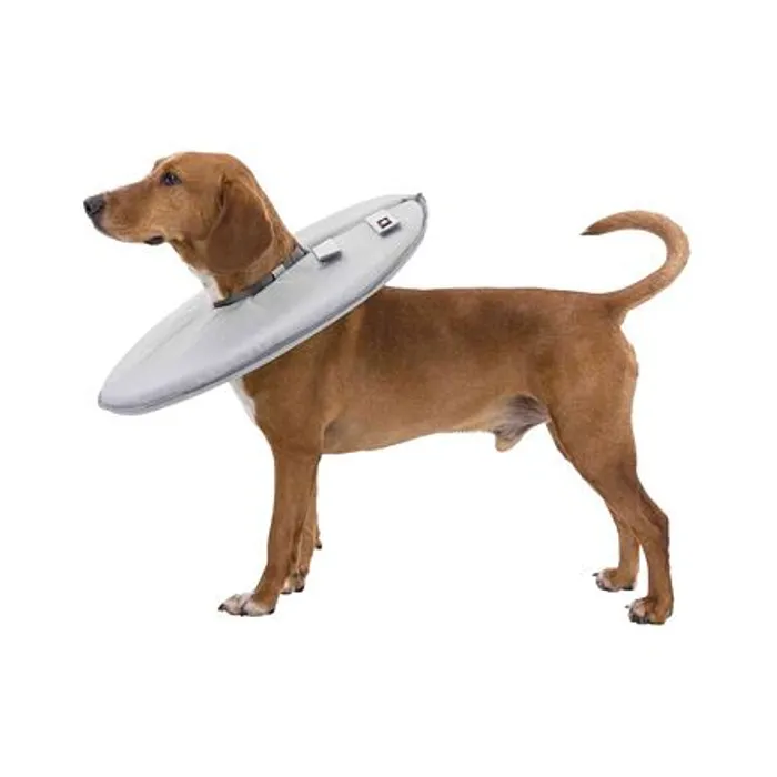 Hauptproduktbild Ochranný měkký límec "disk", M: 38-42 cm/21,5 cm, polyester/pěna, šedá