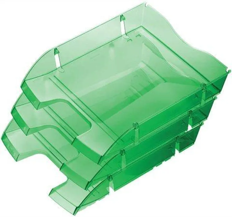 Hauptproduktbild Odkladač "Nestable Green Logic", transparentní, tmavě zelený, nerozbitný, plastový, HELIT
