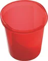 Abfalleimer, rot, durchsichtig, 13l, HELIT