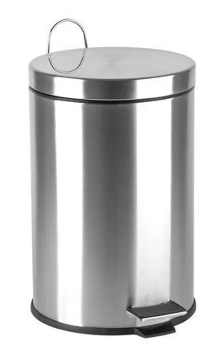 Hauptproduktbild Odpadkový koš, pedálový, kovový, 12 l, chromovaný