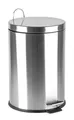 Abfalleimer, Pedal, Metall, 20 l, verchromt