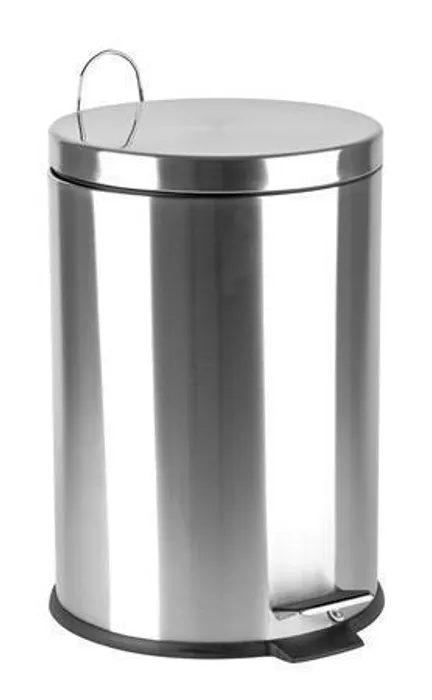Hauptproduktbild Odpadkový koš, pedálový, kovový, 20 l, pochromovaný