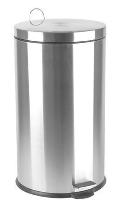 Hauptproduktbild Odpadkový koš, pedálový, kovový, 30 l, pochromovaný
