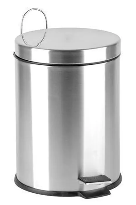Hauptproduktbild Odpadkový koš, pedálový, kovový, 5 l, chromovaný