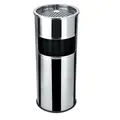 Weiteres Produktbild Mülleimer mit Aschenbecher, Metall, Inox