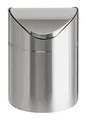 Abfalleimer, mit Klappdeckel, Tischgerät, 1,5 l, Edelstahl, VEPA BINS, grau