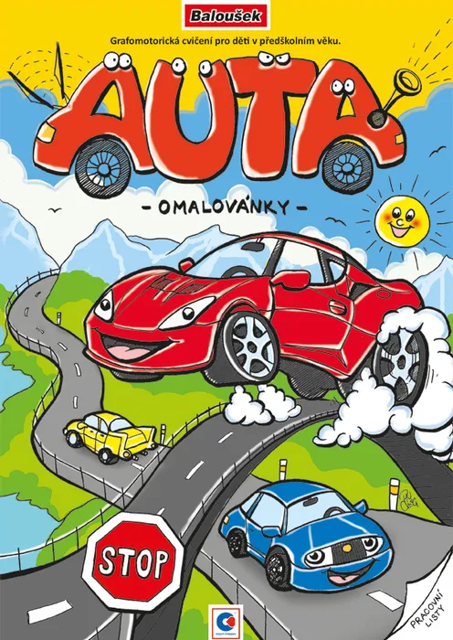 Hauptproduktbild Omalovánka A4 - Grafomotorická - Auta