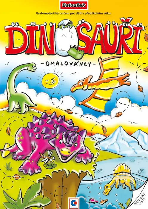 Hauptproduktbild Omalovánka A4 - Grafomotorická - Dinosauři