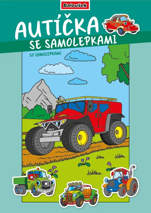 Hauptproduktbild Omalovánka - A4 - se samolepkami - Autíčka