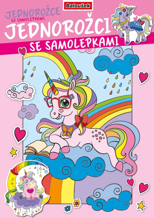 Hauptproduktbild Omalovánka - A4 - se samolepkami - Jednorožci