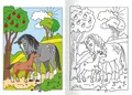 Malbuch - A4 - mit Aufklebern - Nutztiere