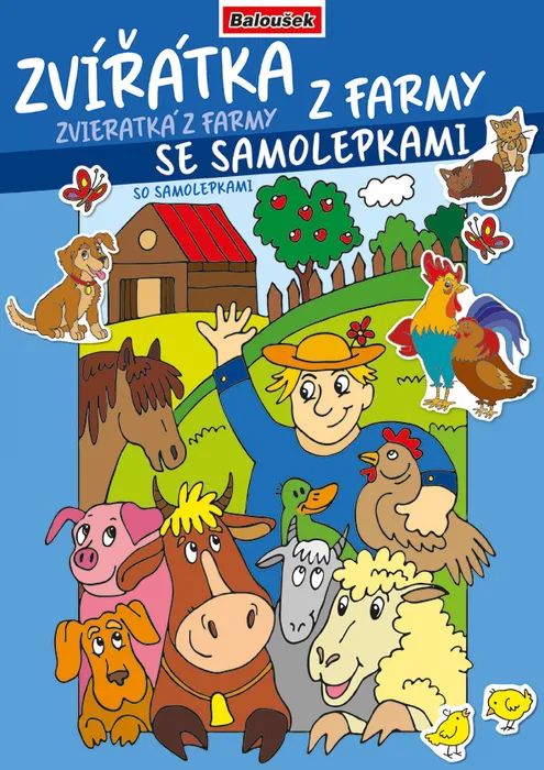 Hauptproduktbild Omalovánka - A4 - se samolepkami - Zvířátka z farmy