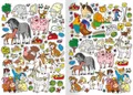 Malbuch - A4 - mit Aufklebern - Nutztiere