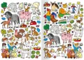 Malbuch - A4 - mit Aufklebern - Nutztiere
