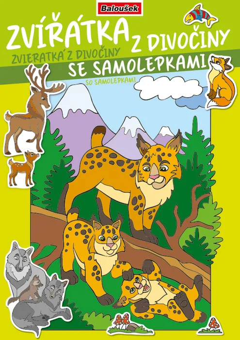 Hauptproduktbild Omalovánka - A4 - se samolepkami - Zvířátka z lesa